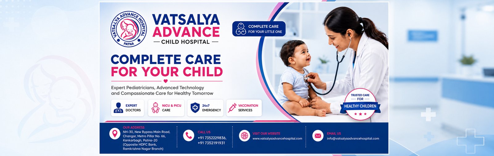 Vatsalya Advance Hospital Banner